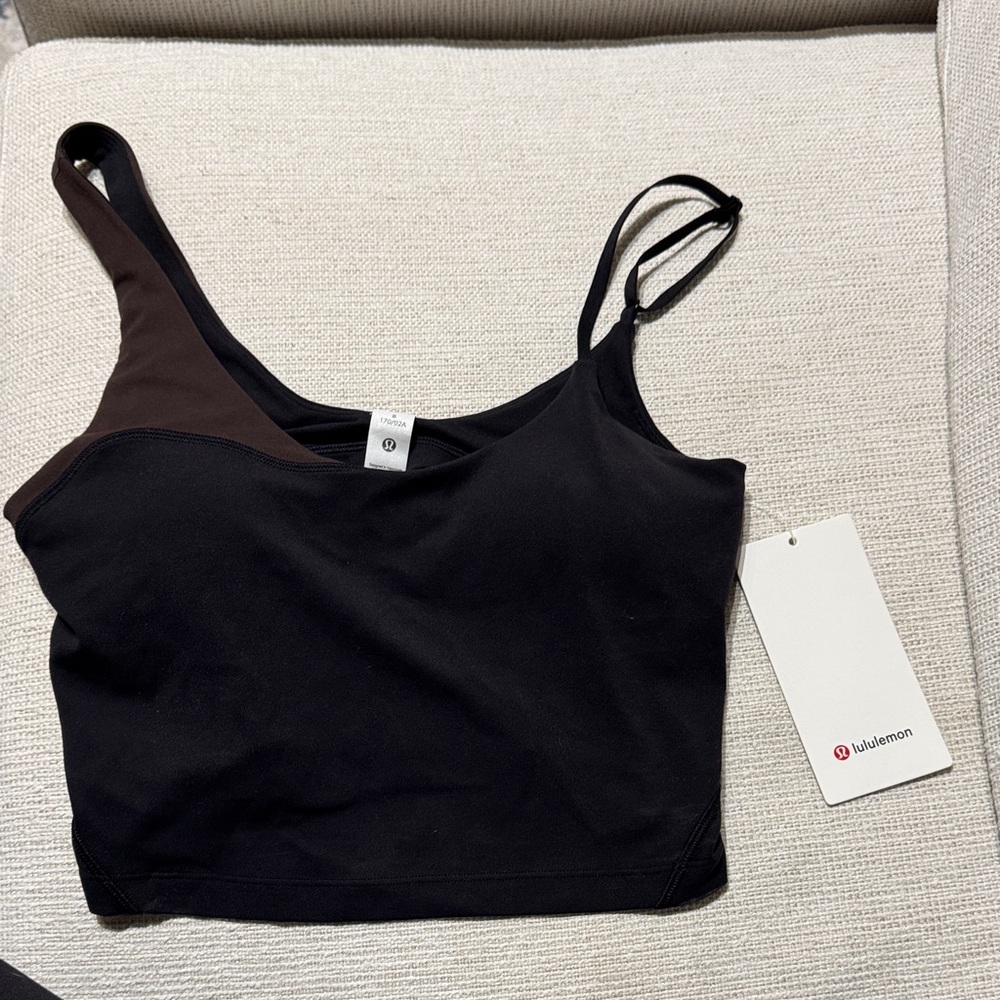 lululemon athletica Black and Brown Cropped Tank Top